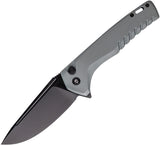 Tekto Knives F3 Charlie Button Lock Gray G10 Folding D2 Steel Knife TF3GGRBK1