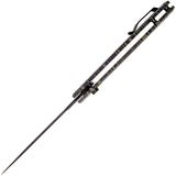 Tekto Knives F3 Charlie Button Lock Green & Black G10 Folding D2 Knife TF3GMXBK1