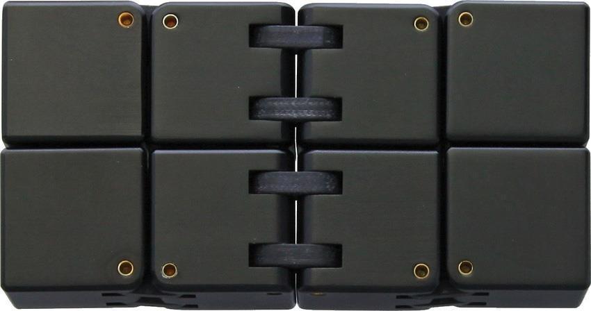 Bastion EDC Infinity Cube Black G10 Fiber Links Aluminum Body