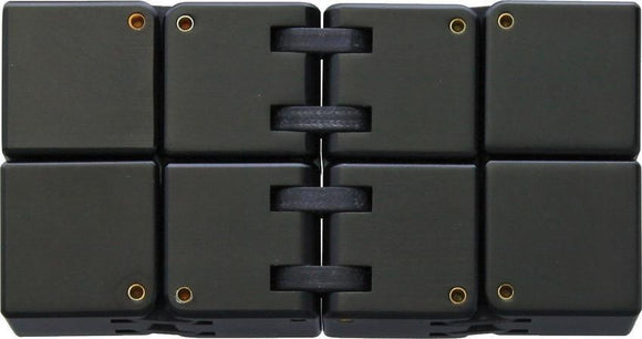 Bastion EDC Infinity Cube Black G10 Fiber Links Aluminum Body Puzzle Toy