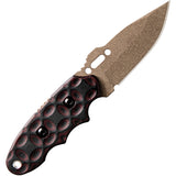 TOPS C.A.T. 200 S-Series Fixed Blade Knife Red & Black G10 1095 w/ Sheath 200S05