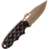 TOPS C.A.T. 200 S-Series Fixed Blade Knife Red & Black G10 1095 w/ Sheath 200S05