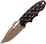TOPS C.A.T. 200 S-Series Fixed Blade Knife Red & Black G10 1095 w/ Sheath 200S05