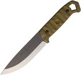 TOPS Brakimo Fixed Blade Rocky Mountain Green Micarta handle Knife 01rmt