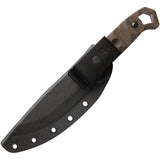TOPS Brakimo Green Micarta Tungsten 1095 Fixed Blade Knife w/ Sheath BRAK02R