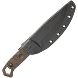 TOPS Brakimo Green Micarta Tungsten 1095 Fixed Blade Knife w/ Sheath BRAK02R
