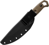 TOPS Brakimo Green Canvas Micarta 1095 Fixed Blade Knife w/ Sheath BRAK02