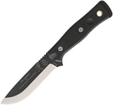 TOPS Fieldcraft BOB Hunter Fixed Blade Black G10 Handle Knife + Sheath BROSBLK10