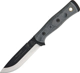 TOPS Fieldcraft BOB Fixed Hunter Blade Black Linen Micarta Handle Knife BROSBLM