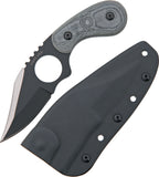 TOPS Cockpit Commander Double Edge Fixed Blade Black Micarta Handle Knife CC2002