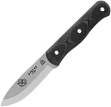 TOPS 9.75" Dragonfly 45 Fixed Tool Steel Blade Black Micarta Handle Knife DFLY45