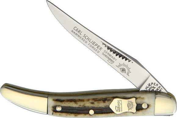 German Eye Toothpick Deer Stag Handle Solingen SCHLIEPER Pocket Knife