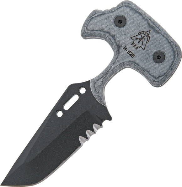 TOPS Grim Reaper Micarta 1095 Serrated Fixed Blade Push Dagger Knife GR01