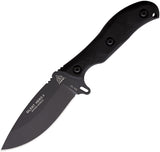 TOPS Silent Hero 4 Black Canvas Micarta 1095 Fixed Blade Knife + Kydex 0401
