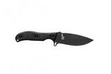 TOPS Silent Hero 4 Black Canvas Micarta 1095 Fixed Blade Knife + Kydex 0401