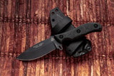 TOPS Silent Hero 4 Black Canvas Micarta 1095 Fixed Blade Knife + Kydex 0401