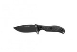 TOPS Silent Hero 4 Black Canvas Micarta 1095 Fixed Blade Knife + Kydex 0401