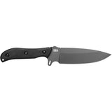 TOPS Silent Hero Black Canvas Micarta 1095 Sniper Gray Fixed Blade Knife HERO04
