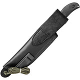 TOPS Silent Hero Black Canvas Micarta 1095 Sniper Gray Fixed Blade Knife HERO04