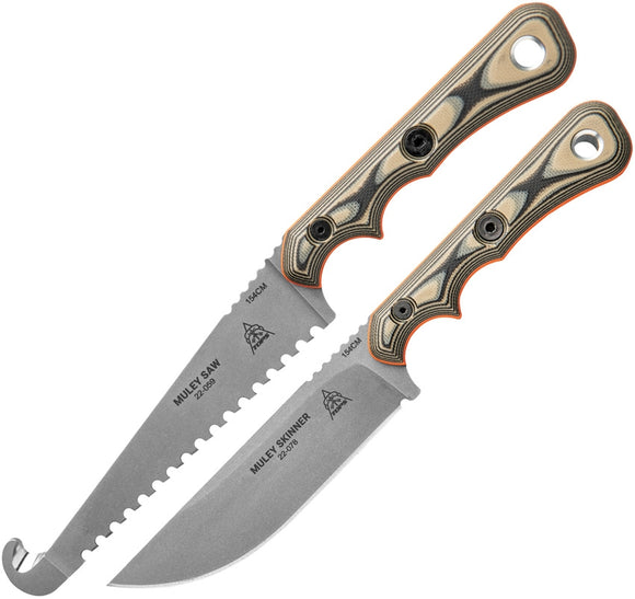 TOPS Muley Skinner & Saw Combo Fixed Blade Knife w/ Kydex Sheath MCMB02