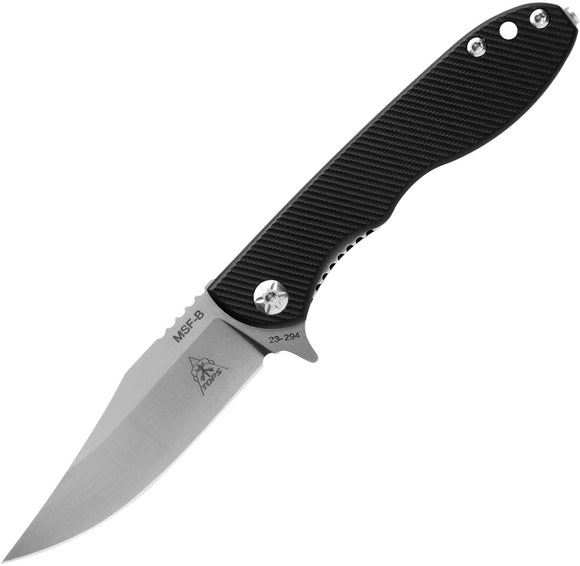 TOPS MSF-B Linerlock Black G10 Folding Elmax Clip Point Pocket Knife MSFB01
