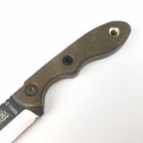 TOPS Mini Scandi Currin 1776 LTD Fixed Blade Knife Green Micarta 1095 MSK25C