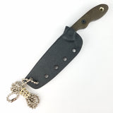 TOPS Mini Scandi Currin 1776 LTD Fixed Blade Knife Green Micarta 1095 MSK25C