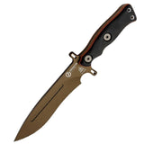 Tops Operator 7 Midnight Bronze Fixed Blade Knife Black Micarta & G10 1075 OP703