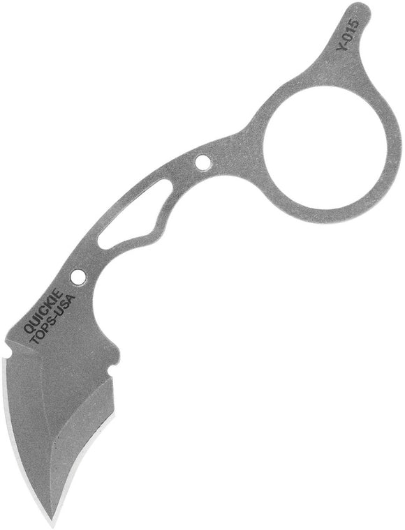 TOPS Quickie 1095HC Steel Fixed Blade Knife w/ Kydex Belt Sheath QCK01