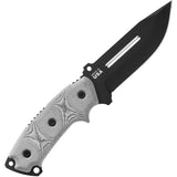 TOPS Steel Eagle Black & Gray Linen Micarta 1095 Drop Pt Fixed Blade Knife E105E