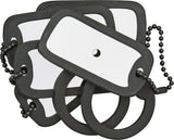 TOPS Set of 5 Black Neck Chain Double Sided Chrome Finish Signal Mirrors SME05