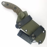 TOPS Sheep Creek Fixed Blade Knife Tan & Green Micarta 154CM w/ Sheath SPCK01