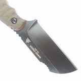 TOPS Sheep Creek Fixed Blade Knife Tan & Green Micarta 154CM w/ Sheath SPCK01