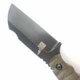 TOPS Sheep Creek Fixed Blade Knife Tan & Green Micarta 154CM w/ Sheath SPCK01