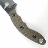 TOPS Sheep Creek Fixed Blade Knife Tan & Green Micarta 154CM w/ Sheath SPCK01