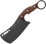 TOPS Tidal Force 9.88" Brown Burlap Cleaver + Kydex Sheath tfor01