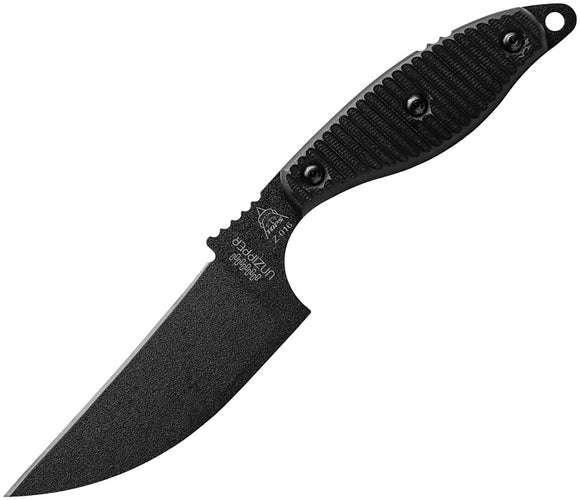 TOPS Unzipper Black G10 1095HC Wharncliffe Fixed Blade Knife w/ Sheath UNZ01