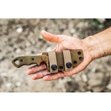 TOPS Viking Tactics Patriot Tan/Green Canvas Micarta Fixed Blade Knife VTAC03
