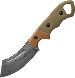 TOPS Viking Tactics Patriot Tan/Green Canvas Micarta Fixed Blade Knife VTAC03