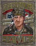 Generations of Service Military Man Cave Metal Tin Sign 2227