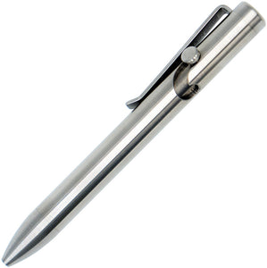 Tactile Turn Bolt Action Mini Titanium 4.38" Ballpoint Pen w/ Pocket Clip BA3T