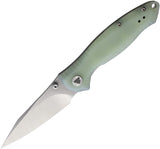 TRIVISA Delphinus Linerlock Jade G10 Folding 14C28N Steel Pocket Knife TY13G14