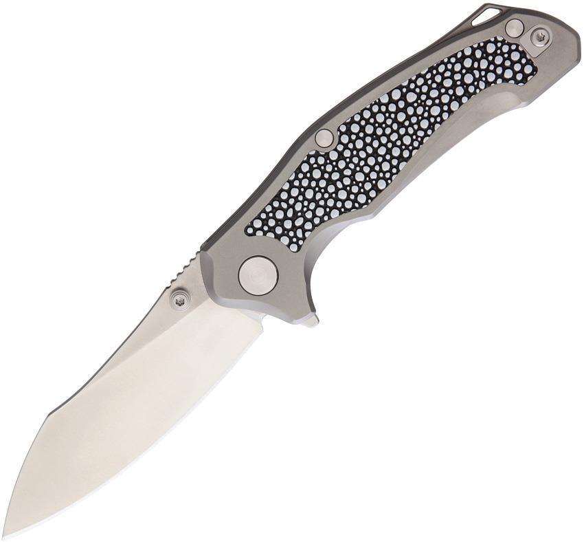 Bastion BRAZA EDC Linerlock Stingray Gray Titanium Handle