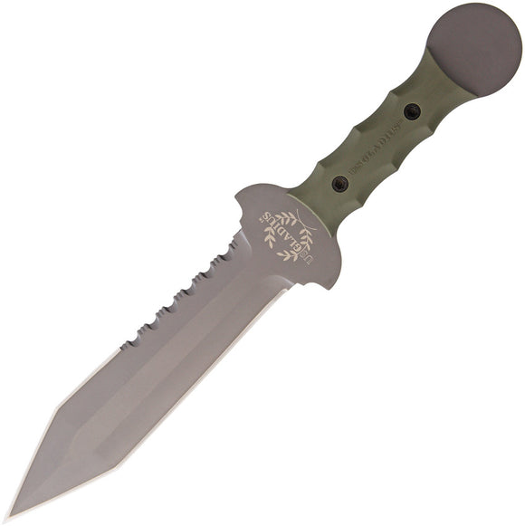 USGladius Legion Xiv Elite Fixed Blade Knife Green TPR 8Cr13MoV w/ Sheath 03