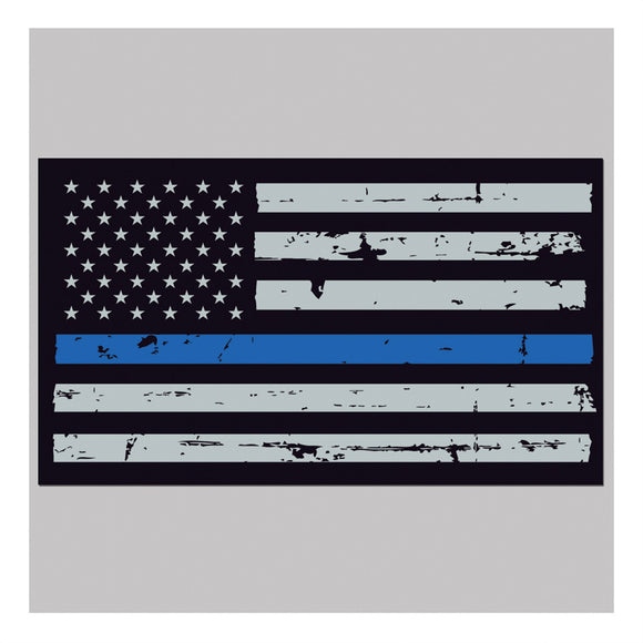 United States Tactical Thin Blue Line Flag Design Sticker BS765
