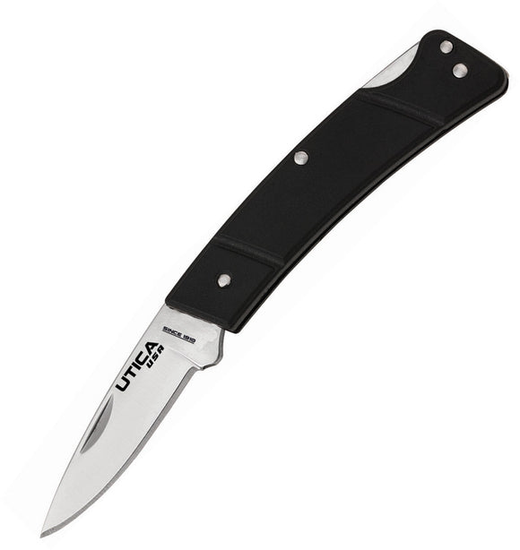 Utica Horizon Black Zytel Lockback Folding Pocket Knife 11131z