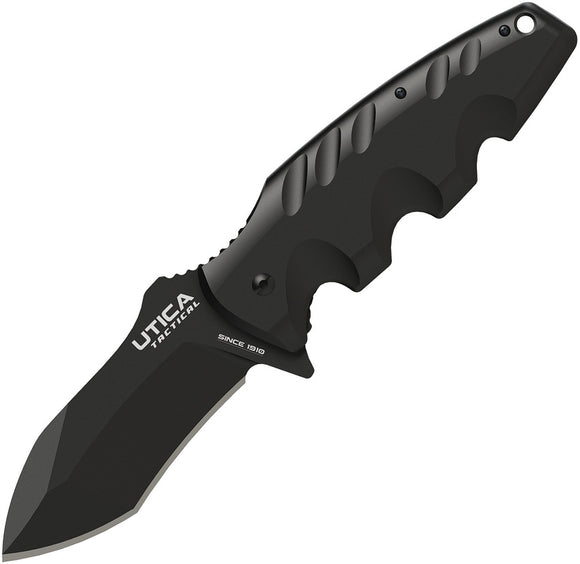 Utica Burlyman Linerlock Black G10 Folding 8Cr13MoV Pocket Knife 911213CP