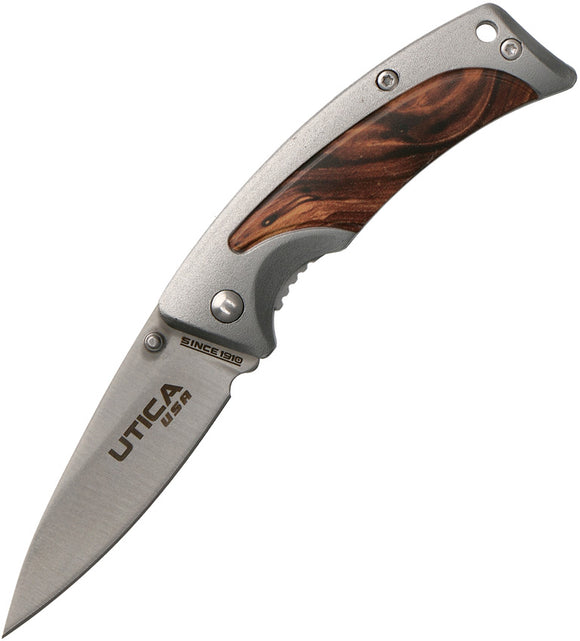 Utica Back Hill I Linerlock Aluminum Folding 8Cr13MoV Pocket Knife 911424CP