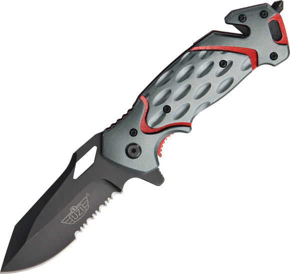 UZI Red & Gray Responder VII Folding Pocket Knife KFDR007
