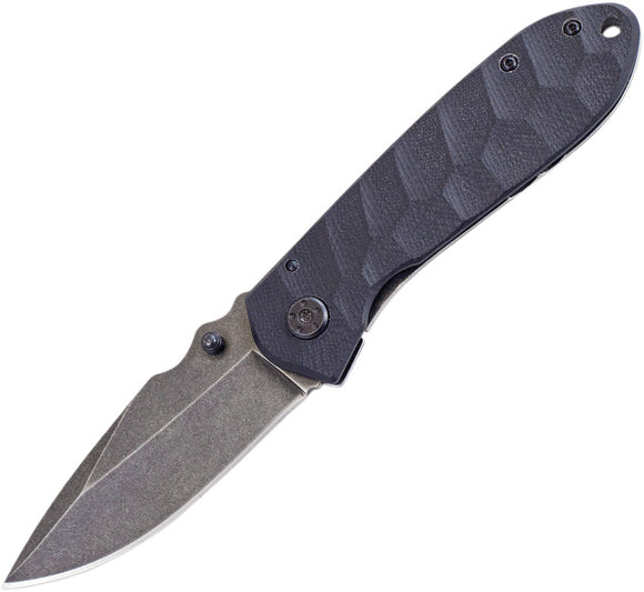 UZI EVN Stone Wash VI Framelock Black G10 Camp Folding Knife KFDR026